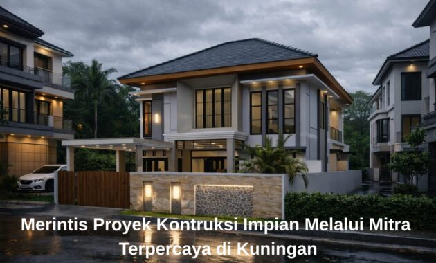 Arsitek memeriksa cetak biru dalam program Jasa kontraktor bangunan professional Kuningan di ruang kerja utama